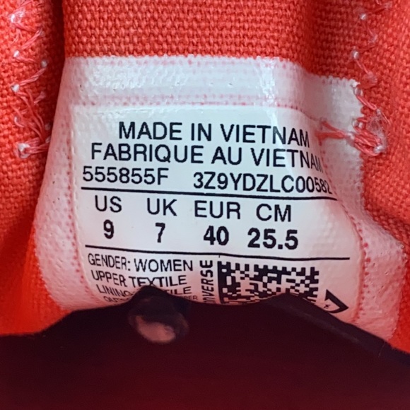 Converse Chuck Taylor All Star Cora/Whitel Print 555855F Women's Size 9 - Picture 13 of 14